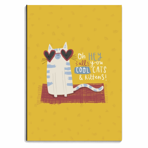Oh hey all you cool cats and kittens - personalised A4, A5, A6 notebook by Jessica Moorhouse