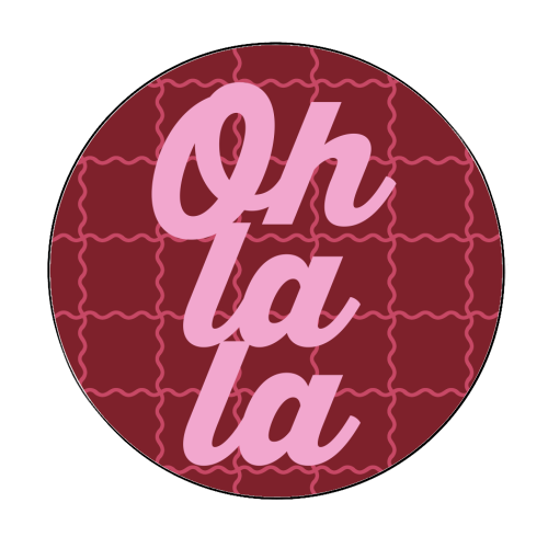 Oh la la - Circle Sticker by Daniela di Niro