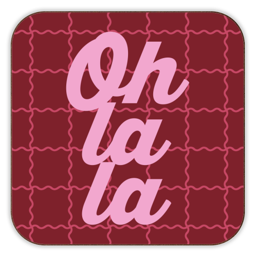 Oh la la - personalised beer coaster by Daniela di Niro