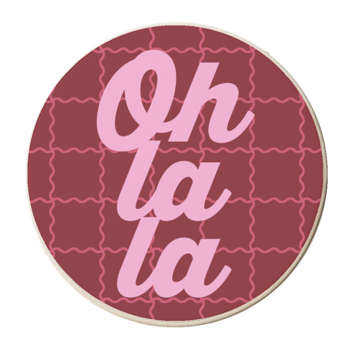 Oh la la - personalised beer coaster by Daniela di Niro
