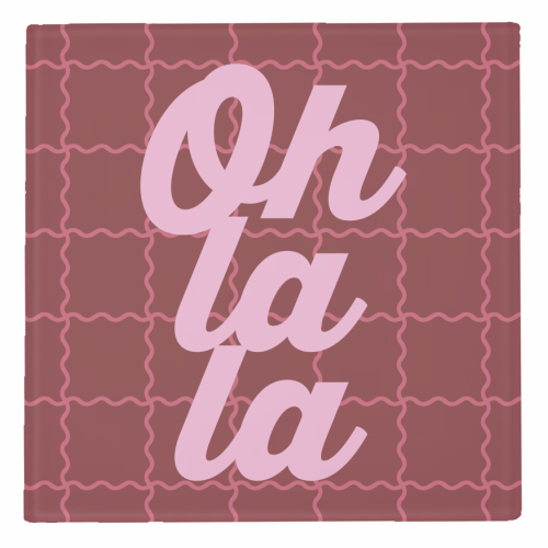 Oh la la - personalised beer coaster by Daniela di Niro