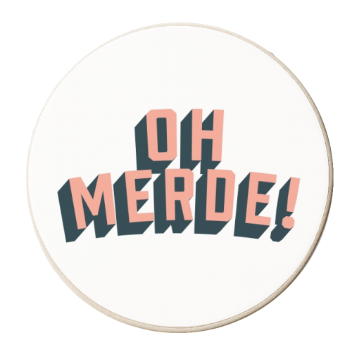 Oh Merde! - personalised beer coaster by The Native State