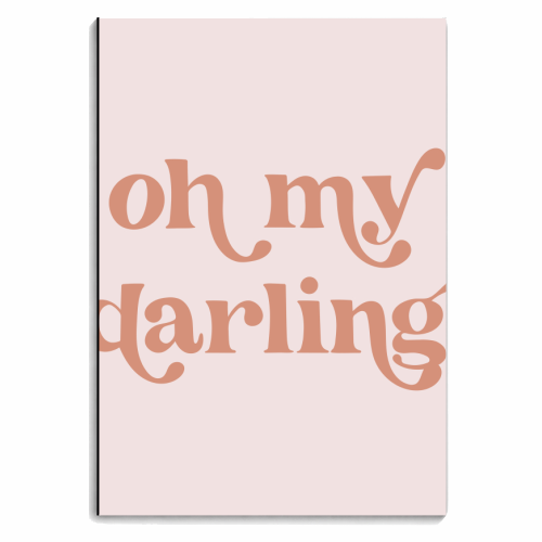 Oh My Darling Pink - personalised A4, A5, A6 notebook by Toni Scott