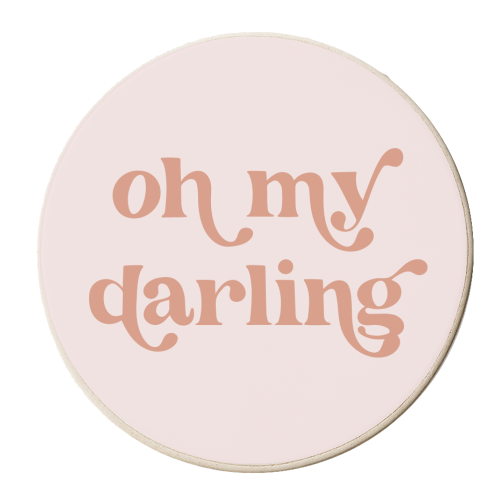 Oh My Darling Pink - personalised beer coaster by Toni Scott