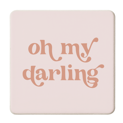 Oh My Darling Pink - personalised beer coaster by Toni Scott