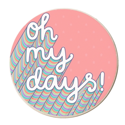 Oh My Days - personalised beer coaster by Katie Ruby Miller