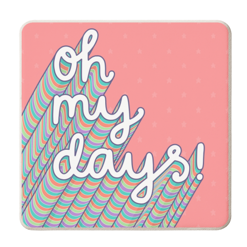 Oh My Days - personalised beer coaster by Katie Ruby Miller