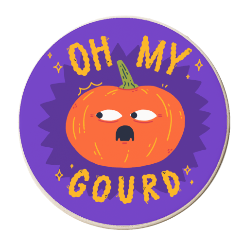 Oh my gourd - personalised beer coaster by Matt Joyce