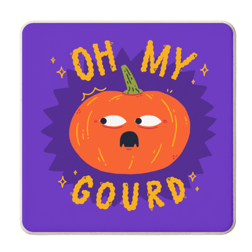 Oh my gourd - personalised beer coaster by Matt Joyce