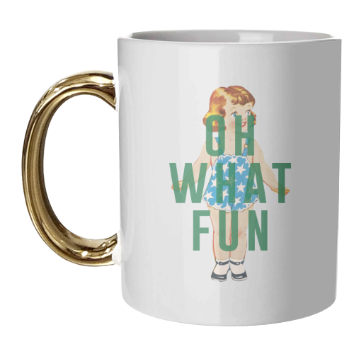 Oh What Fun | Girl - unique mug by The 13 Prints