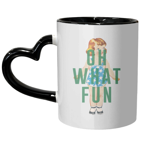 Oh What Fun | Girl - unique mug by The 13 Prints