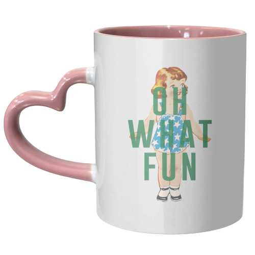 Oh What Fun | Girl - unique mug by The 13 Prints