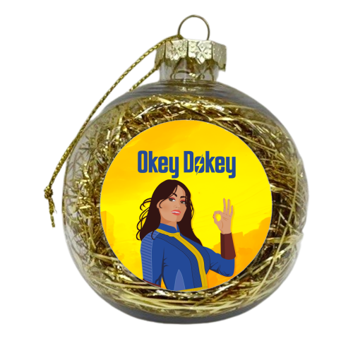 Okey Dokey - xmas bauble by Claire Atwood
