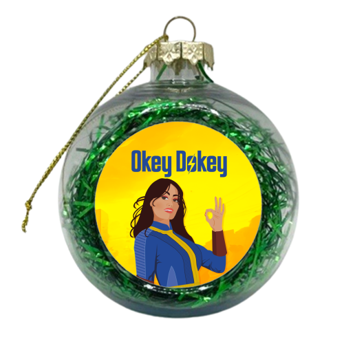 Okey Dokey - xmas bauble by Claire Atwood
