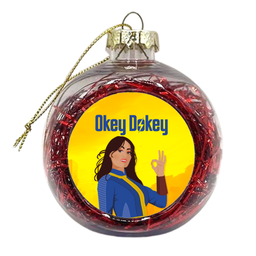 Okey Dokey - xmas bauble by Claire Atwood