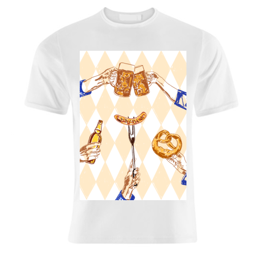 Beer Festival Vintage Illustration - unique t shirt by EZbie