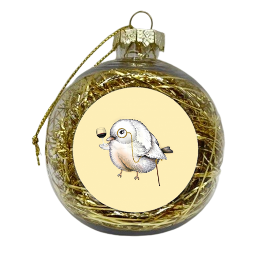 Old Bird 2 - xmas bauble by Lizzie Barber