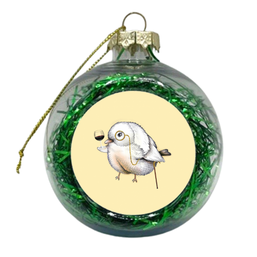 Old Bird 2 - xmas bauble by Lizzie Barber