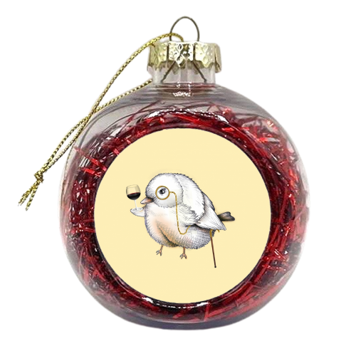 Old Bird 2 - xmas bauble by Lizzie Barber