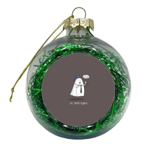 Old Boo Eyes - xmas bauble by Carl Batterbee