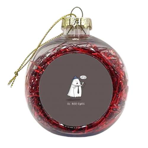 Old Boo Eyes - xmas bauble by Carl Batterbee