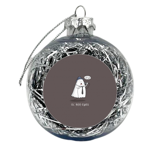 Old Boo Eyes - xmas bauble by Carl Batterbee