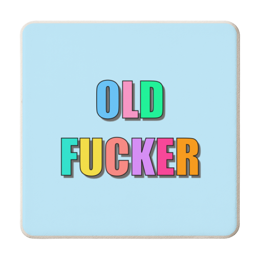 Old Fucker - personalised beer coaster by Adam Regester