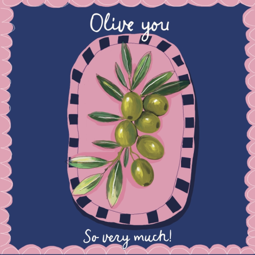 Olive You So Much - Die Cut Sticker by Giddy Kipper