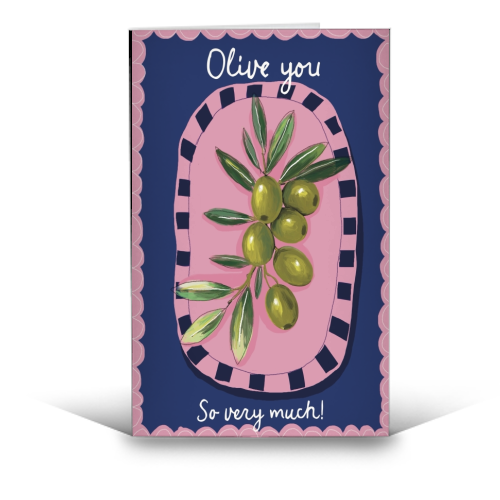Olive You So Much - funny greeting card by Giddy Kipper