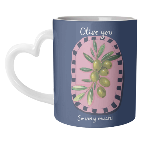 Olive You So Much - unique mug by Giddy Kipper
