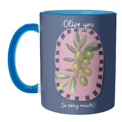 Olive You So Much - unique mug by Giddy Kipper