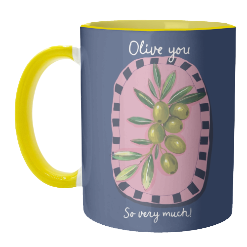 Olive You So Much - unique mug by Giddy Kipper