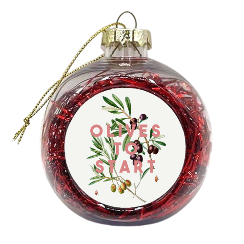 Olives To Start - xmas bauble by The 13 Prints