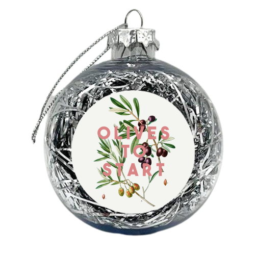 Olives To Start - xmas bauble by The 13 Prints