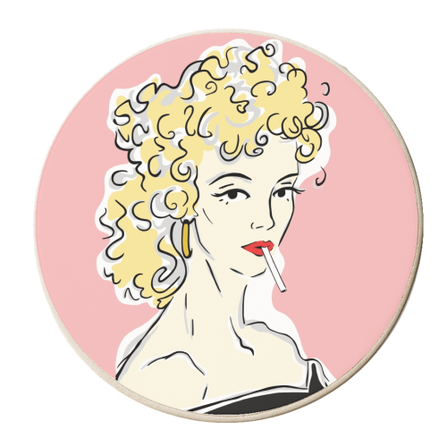 Olivia - personalised beer coaster by Bec Broomhall