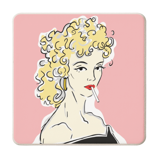 Olivia - personalised beer coaster by Bec Broomhall