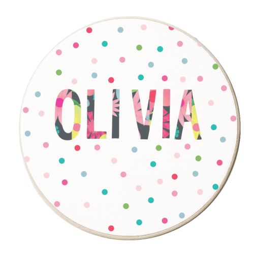 Olivia - personalised beer coaster by The Boy and the Bear