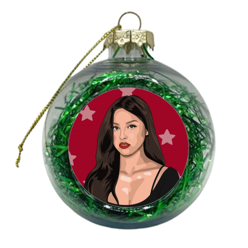 Olivia Rodrigo Guts star - xmas bauble by The Girl Next Draw