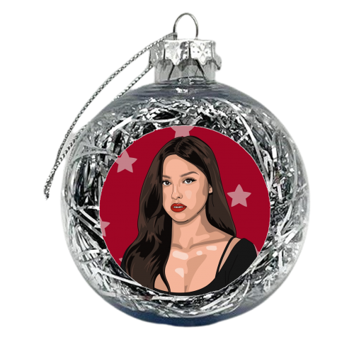 Olivia Rodrigo Guts star - xmas bauble by The Girl Next Draw