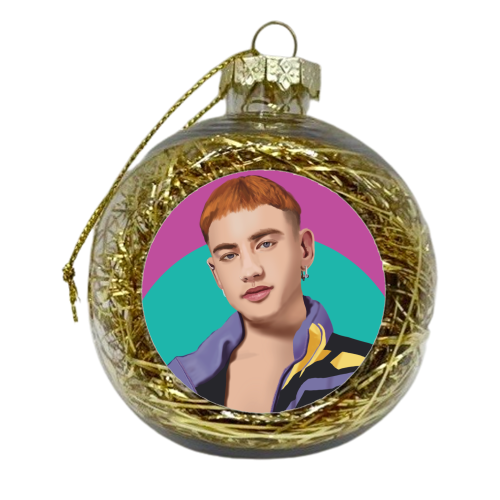 Olly Alexander Illustration Art - xmas bauble by AbiGoLucky