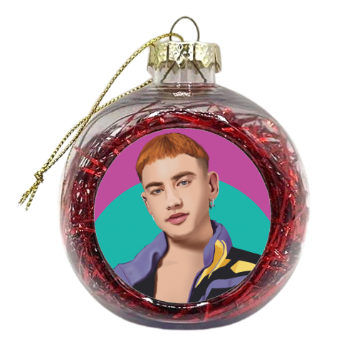 Olly Alexander Illustration Art - xmas bauble by AbiGoLucky