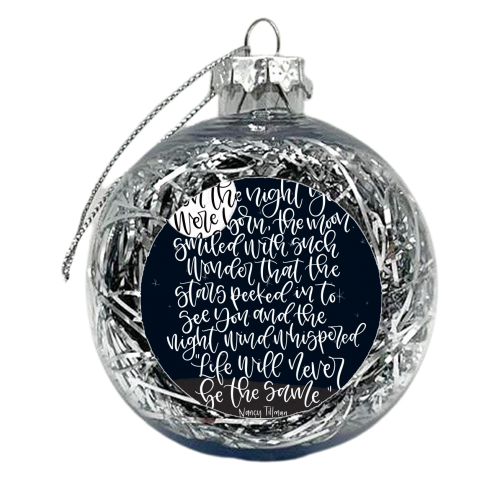 On the night you were born - xmas bauble by Teeny Letters