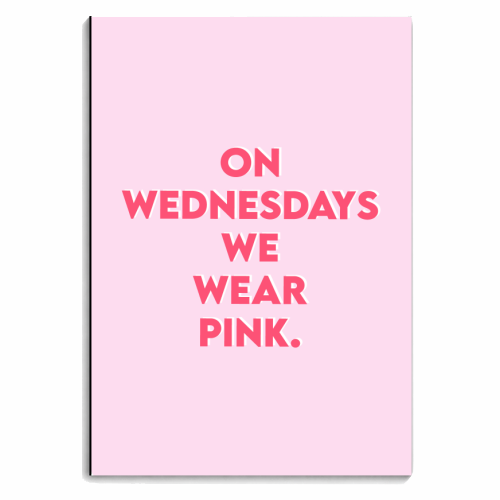 On Wednesdays We Wear Pink. - personalised A4, A5, A6 notebook by Wallace Elizabeth