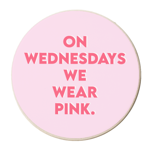 On Wednesdays We Wear Pink. - personalised beer coaster by Wallace Elizabeth