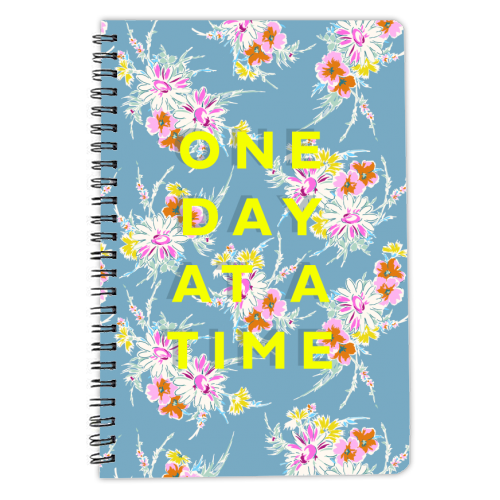 ONE DAY AT A TIME FLORAL - personalised A4, A5, A6 notebook by PEARL & CLOVER