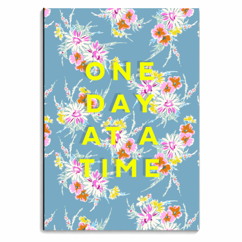 ONE DAY AT A TIME FLORAL - personalised A4, A5, A6 notebook by PEARL & CLOVER