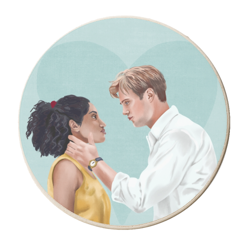 One Day Dex and Em - personalised beer coaster by Sarah Wilkinson