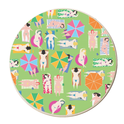 One day of summer - personalised beer coaster by Fatpings_studio