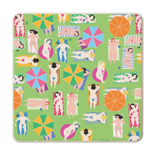 One day of summer - personalised beer coaster by Fatpings_studio