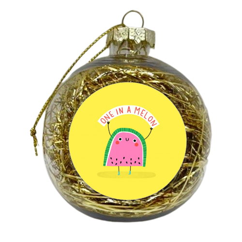 One in a melon - xmas bauble by Jessica Moorhouse